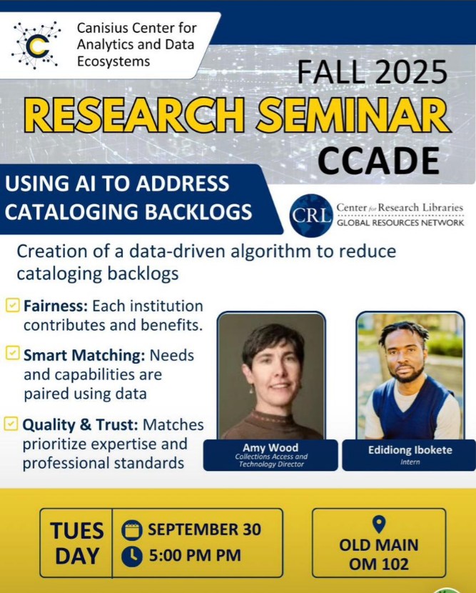Poster for Using AI to Address Cataloging Backlogs